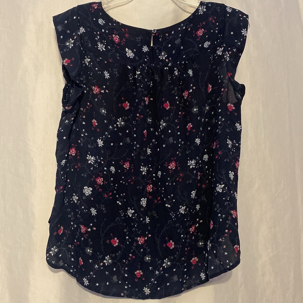 LOFT Floral Ruffle Blouse - Picture 2 of 3